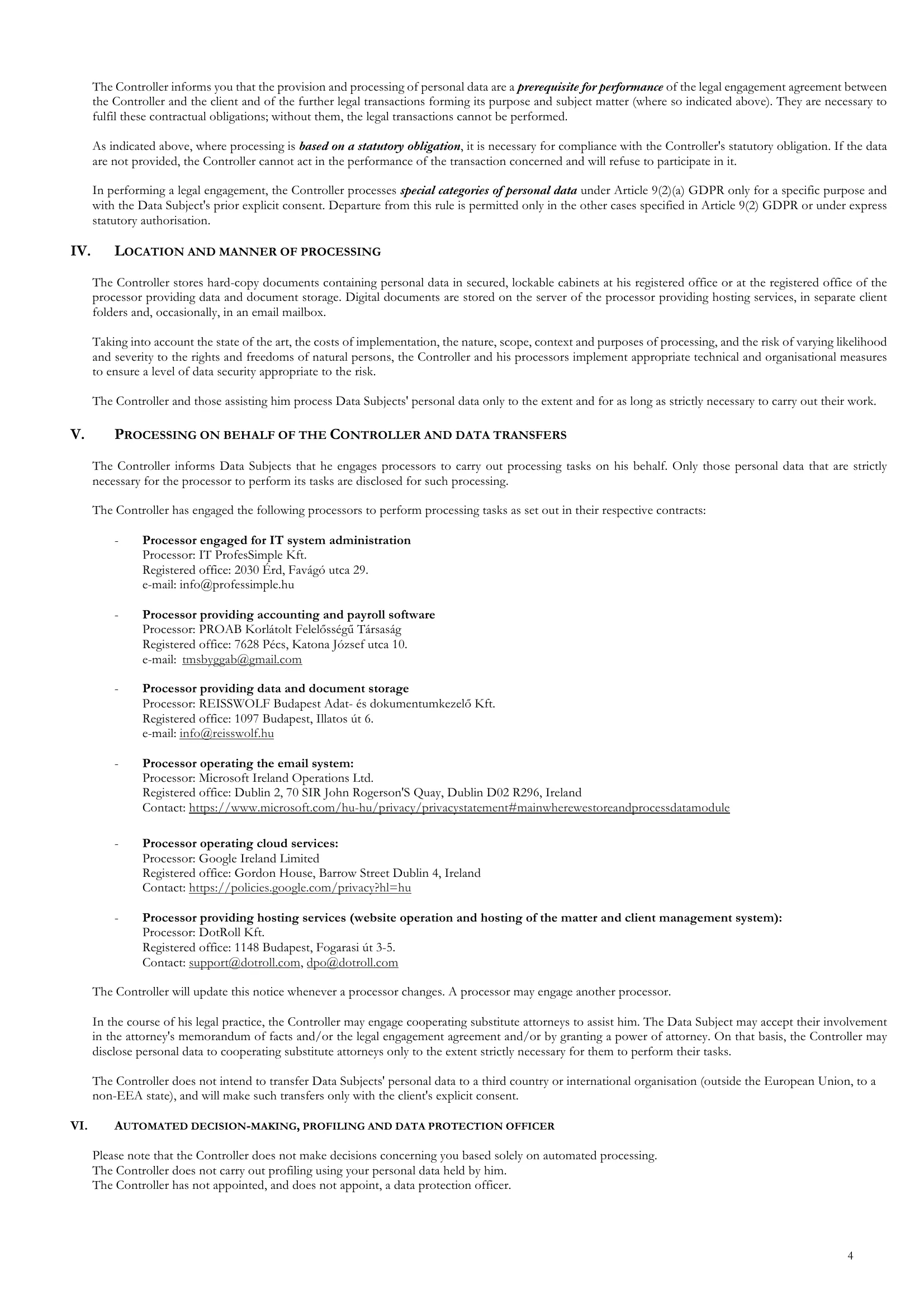 Privacy notice, page 4